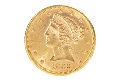 Lot 512 - A USA FIVE DOLLAR GOLD COIN, 1882