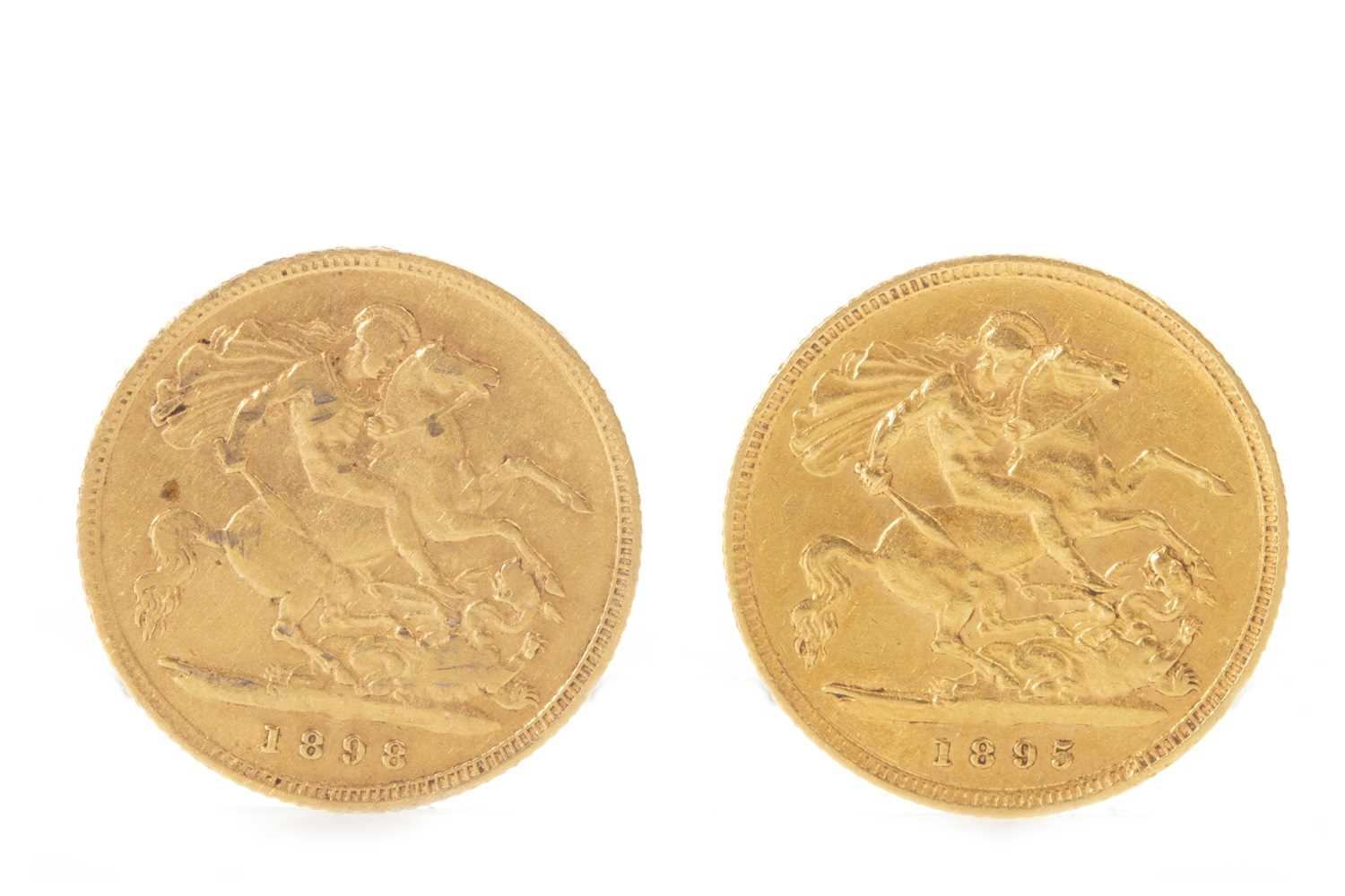 Lot 519 - TWO GOLD HALF SOVEREIGNS, 1895 AND 1898