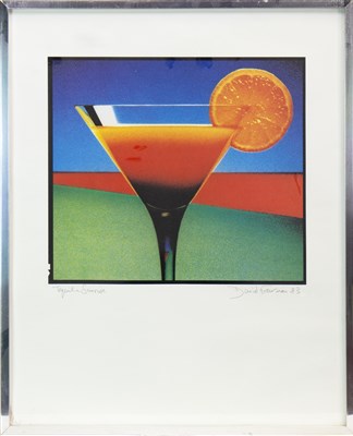 Lot 447 - CREME DE MENTHE AND TEQUILA SUNRISE, A PAIR OF LITHOGRAPHS BY DAVID FAIRMAN