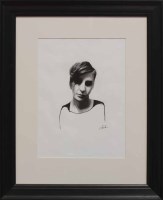 Lot 388 - * JAMES (JIM) DICK, SOUL charcoal on paper,...