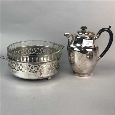 Lot 239 - A LOT OF SILVER PLATED ITEMS