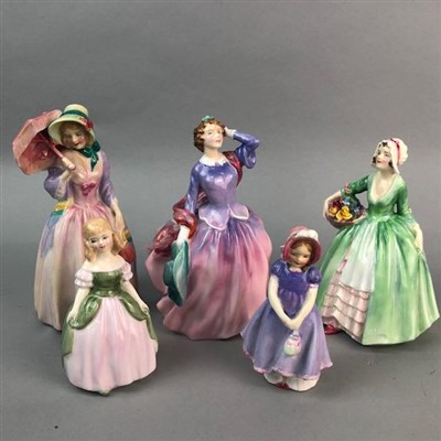Lot 243 - A GROUP OF FIVE ROYAL DOULTON FIGURES