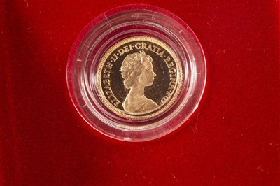 Lot 529 - A GOLD PROOF HALF SOVEREIGN, 1980