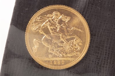 Lot 535 - A GOLD SOVEREIGN , 1980