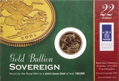Lot 572 - A GOLD  SOVEREIGN, 2001