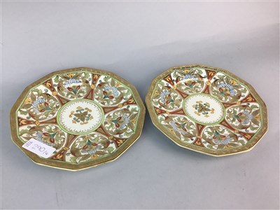 Lot 290 - A LOT OF TWO ROYAL CROWN DERBY PAPERWEIGHTS AND TWO NORITAKE DISHES