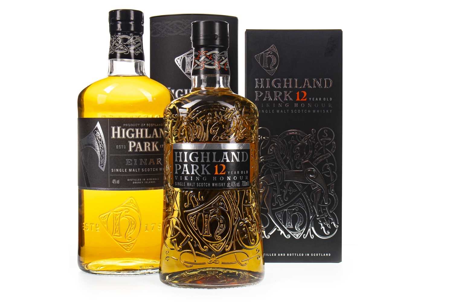 Lot 322 - HIGHLAND PARK EINAR AND 12 YEARS OLD