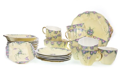 Lot 1283 - A ROYAL CROWN DERBY HAND-PAINTED TEA SERVICE