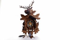 Lot 22 - CARVED WOOD STAG'S HEAD BLACK FOREST HUNTING...