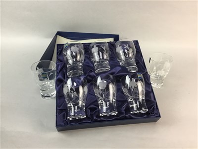 Lot 149 - A SET OF SIX GLENEAGLES CRYSTAL GLASSES AND A SET OF TWO IN A BOX