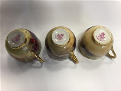Lot 1130 - A ROYAL WORCESTER COFFEE SERVICE IN ORIGINAL FITTED CASE