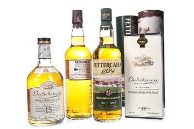 Lot 354 - FETTERCAIRN AGED 12 YEARS, ARDMORE TRADITIONAL CASK, AND DALWHINNIE AGED 15 YEARS