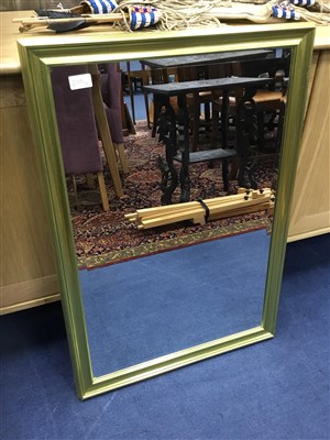 Lot 335 - AN OVAL WALL MIRROR AND ANOTHER WALL MIRROR