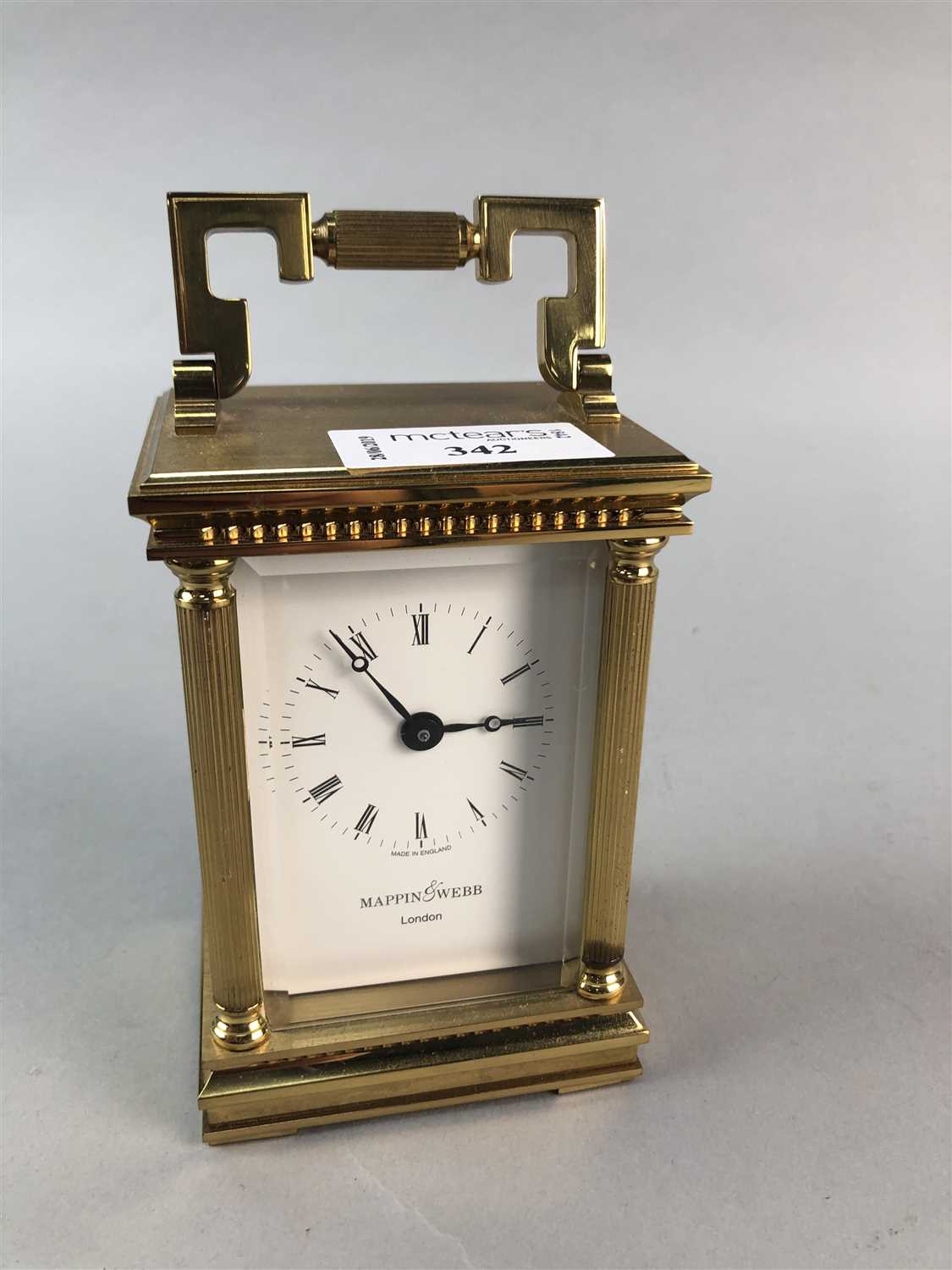 Lot 342 - A REPRODUCTION CARRIAGE CLOCK
