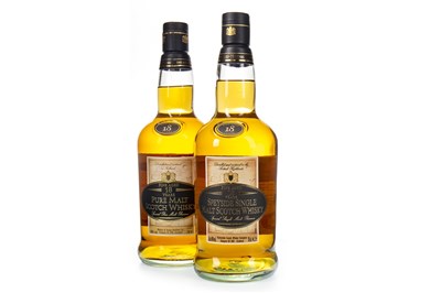 Lot 356 - SPEYSIDE SINGLE MALT WHISKY 18 YEARS OLD AND BLENDED MALT WHISKY 18 YEARS OLD