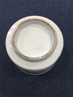 Lot 1002 - A CHINESE REPUBLIC PERIOD CIRCULAR BRUSH POT, ANOTHER AND BOWL