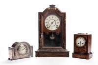 Lot 36 - THREE EARLY TWENTIETH CENTURY MANTEL CLOCKS...