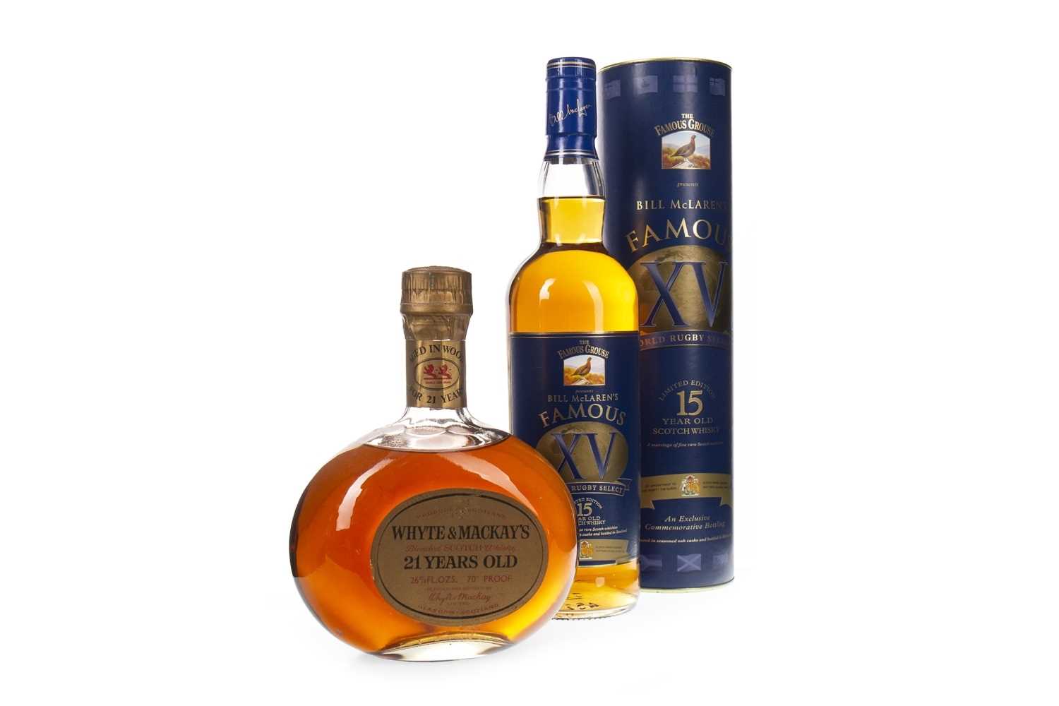 Lot 407 - FAMOUS GROUSE 15 YEARS OLD AND WHYTE & MACKAY 21 YEARS OLD