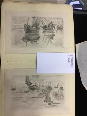 Lot 1673 - AN EARLY 20TH CENTURY SKETCH ALBUM