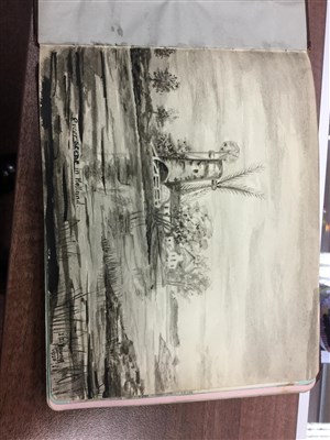 Lot 1674 - AN EARLY 20TH CENTURY SKETCH ALBUM