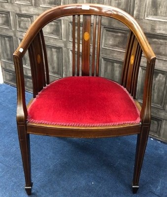 Lot 389 - AN EDWARDIAN MAHOGANY CHAIR