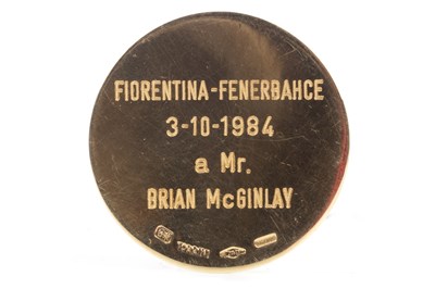 Lot 1961 - REFEREE BRIAN MCGINLAY - HIS UEFA CUP 1984-85 MEDAL