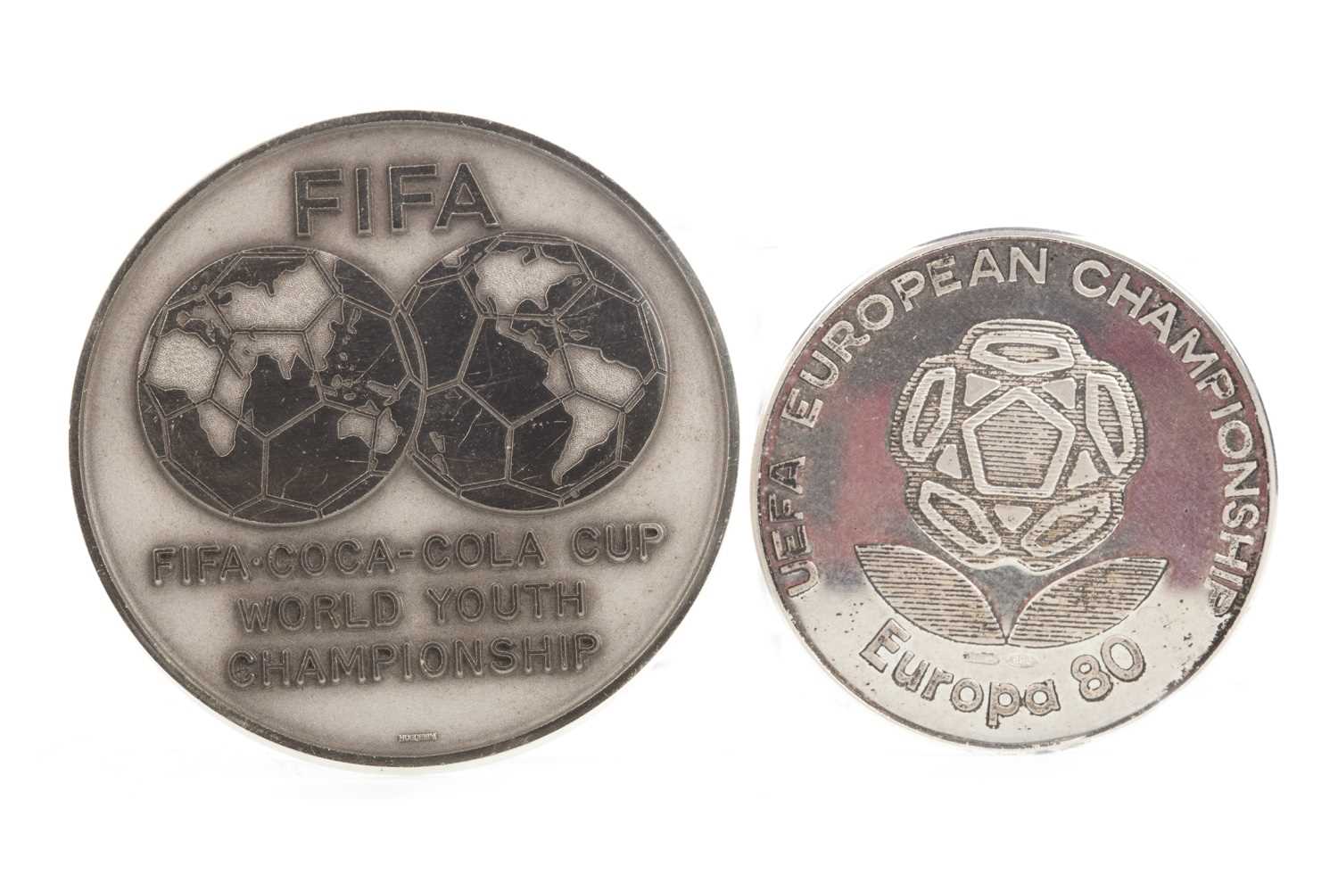 Lot 1963 - REFEREE BRIAN MCGINLAY - HIS UEFA EUROPEAN CHAMPIONSHIP 1980 MEDAL AND TWO OTHERS
