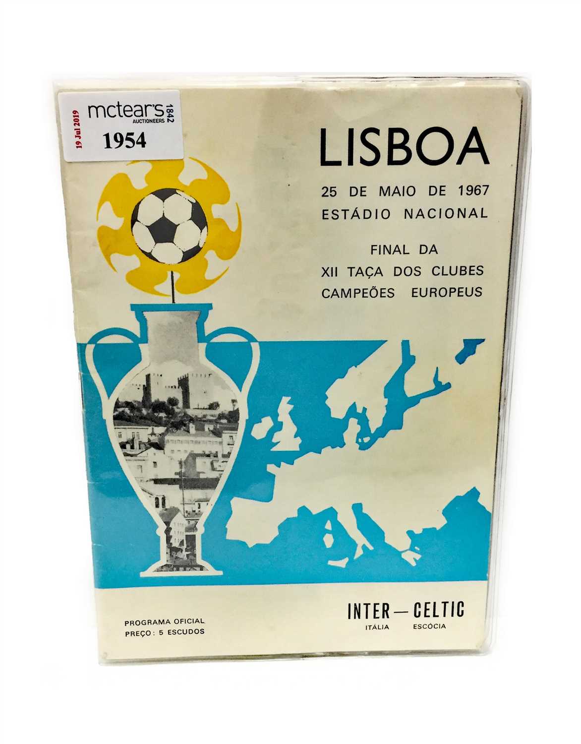 Lot 1954 - A CELTIC V INTER MILAN EUROPEAN CUP FINAL PROGRAMME 1967