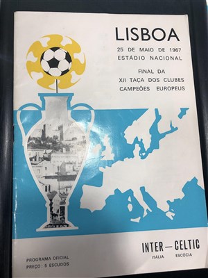 Lot 1954 - A CELTIC V INTER MILAN EUROPEAN CUP FINAL PROGRAMME 1967
