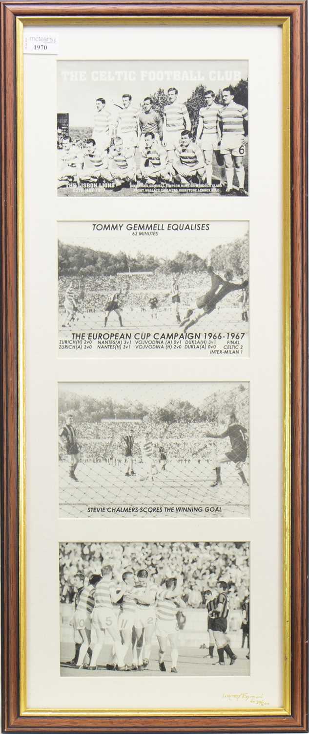 Lot 1970 - A CELTIC F.C. 1967 EUROPEAN CUP WINNERS FRAMED DISPLAY