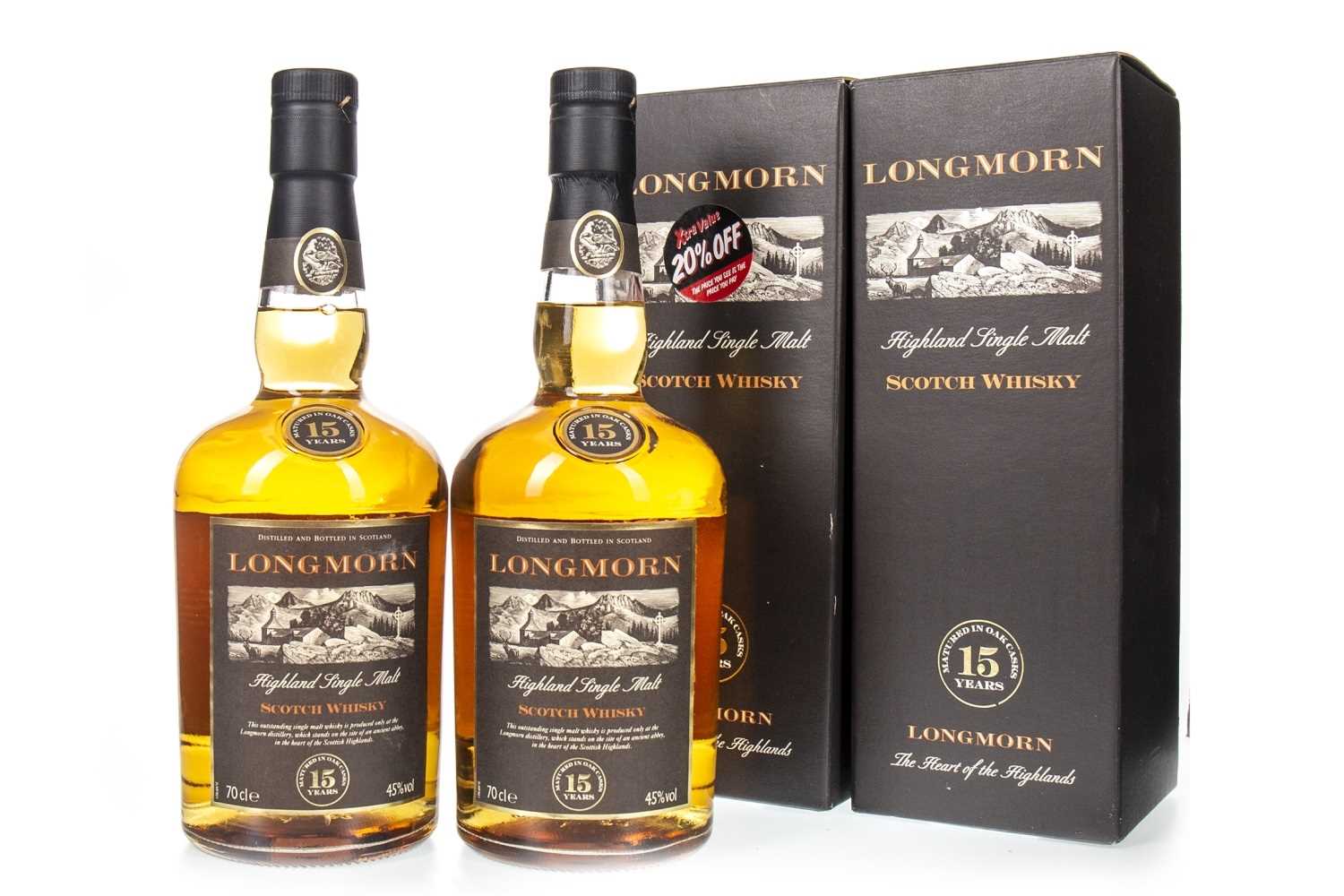 Lot 114 - TWO BOTTLES OF LONGMORN AGED 15 YEARS