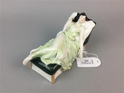 Lot 395 - A ROYAL DOULTON FIGURE AND A PAIR OF BOOKENDS