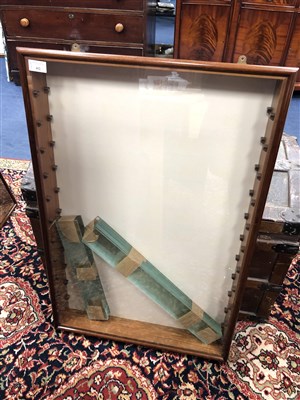 Lot 402 - A LOT OF TWO WALL HANGING DISPLAY CABINETS