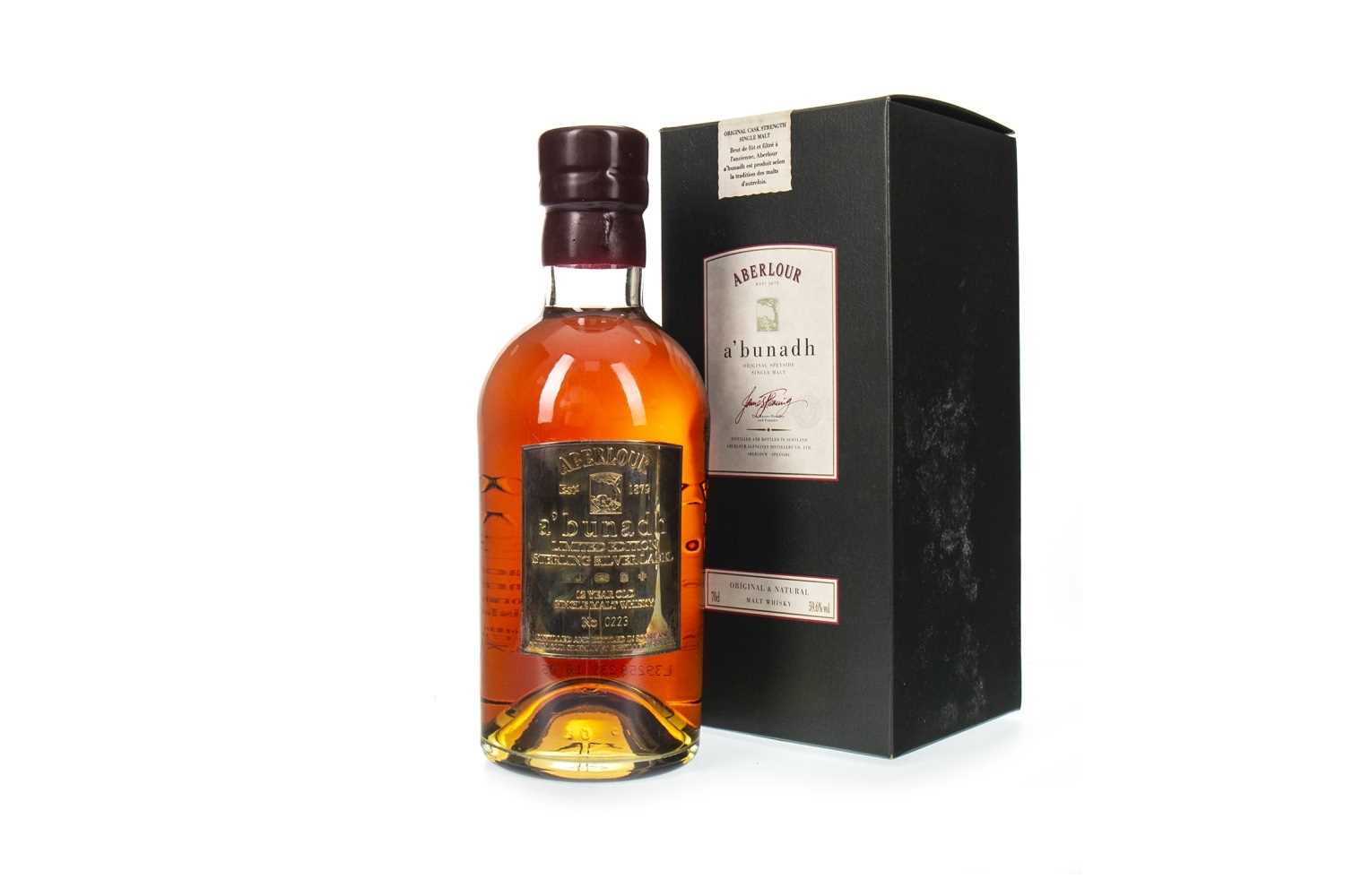 Lot 94 - ABERLOUR A'BUNADH STERLING SILVER AGED 12 YEARS