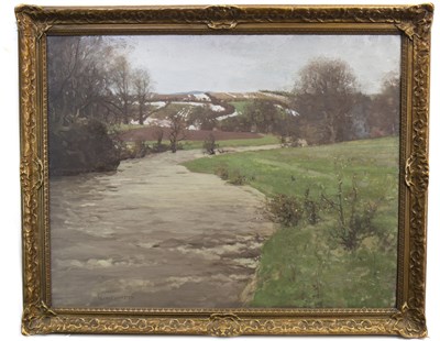Lot 421 - SPRING, AN OIL BY GEORGE HOUSTON