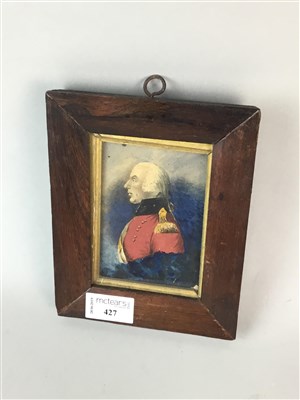 Lot 427 - A MINIATURE GEORGIAN PORTRAIT