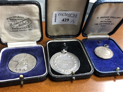 Lot 429 - THREE SILVER MEDALS