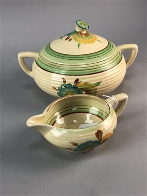 Lot 434 - A CLARICE CLIFF 'HONEYDEW' PART DINNER SERVICE