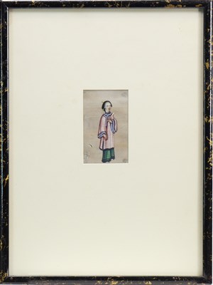 Lot 1103 - A LOT OF THREE CHINESE SCHOOL WATERCOLOUR PAINTINGS