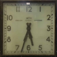 Lot 72 - ART DECO INDUSTRIAL STYLE WALL CLOCK by Smiths...