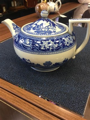Lot 1303 - A MEISSEN TEAPOT AND THREE OTHERS