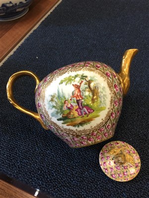Lot 1303 - A MEISSEN TEAPOT AND THREE OTHERS
