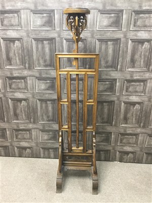 Lot 1175 - A 20TH CENTURY CHINESE WOOD ADJUSTABLE STAND