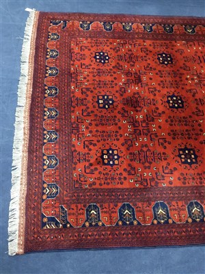 Lot 1177 - A CHINESE WOOL BORDERED CARPET
