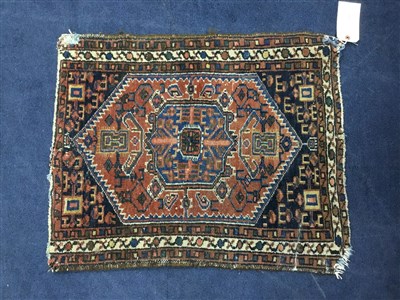 Lot 1197 - A SMALL KASHAN RUG AND A MAT