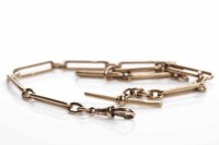 Lot 113 - NINE CARAT GOLD ALBERT CHAIN each link marked...