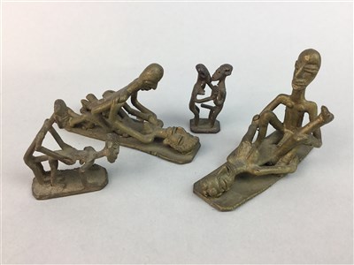 Lot 136 - FOUR AFRICAN BRASS EROTIC FIGURES