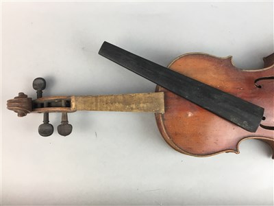 Lot 142 - A 20TH CENTURY VIOLIN AND BOW