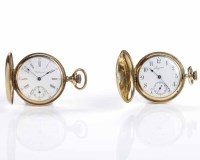 Lot 119 - LADY'S FOURTEEN CARAT GOLD DIAMOND FOB WATCH...