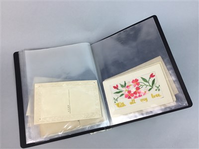 Lot 63 - A GROUP OF NINETEEN WWI SILK GREETINGS CARDS
